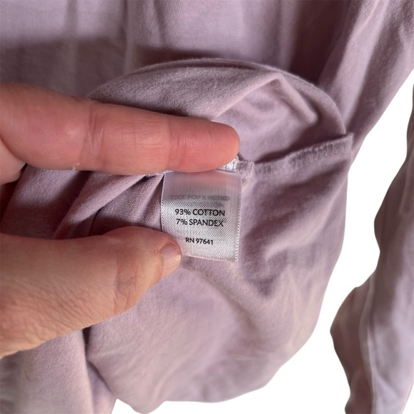 J. Jill Lot of Two Tees Vibrant Orange Whisper Cotton And Purple Rolled V-neck - Picture 9 of 16